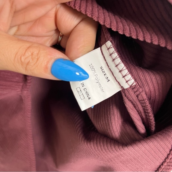 Corduroy Rose Pink Crushed Button Front Lightweight Boutique Shaket Jacket Sz M - Picture 4 of 6